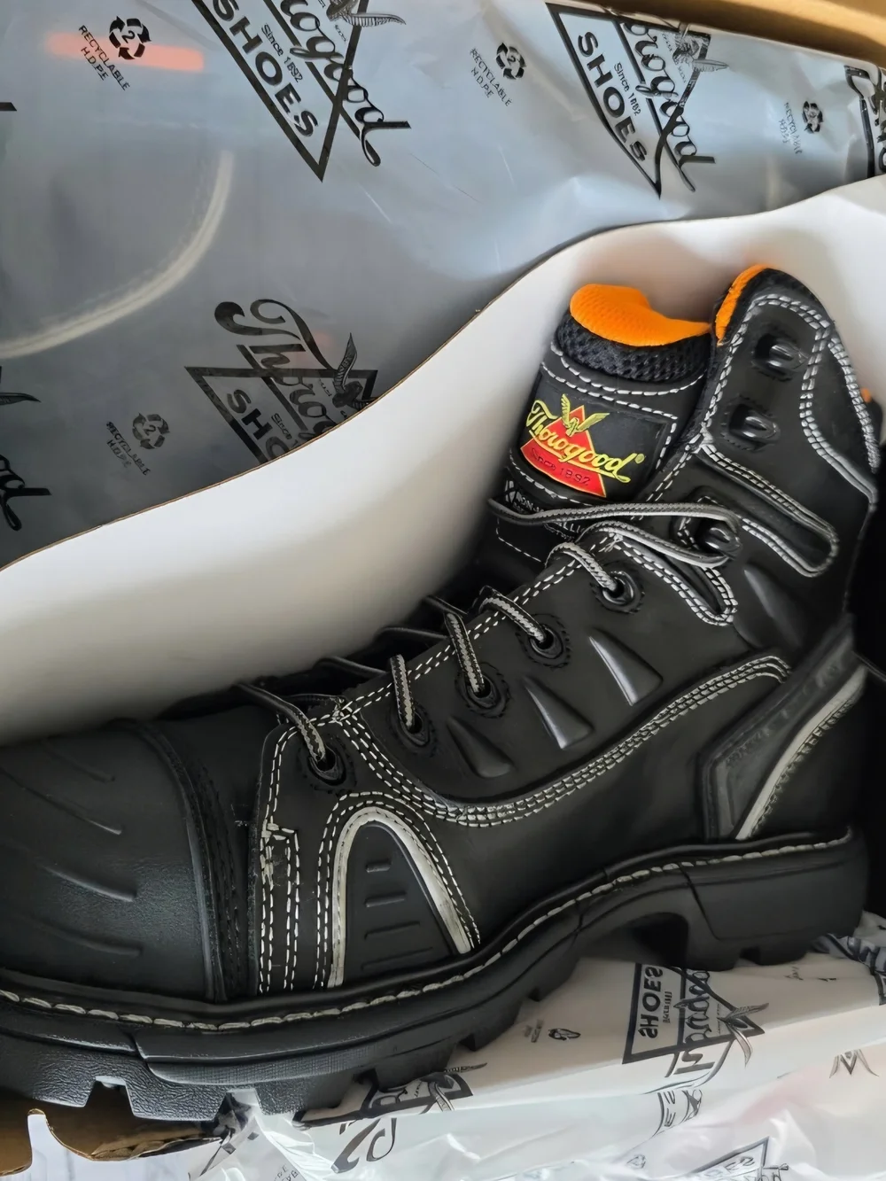 Thorogood Men's Black Safety Work Boot